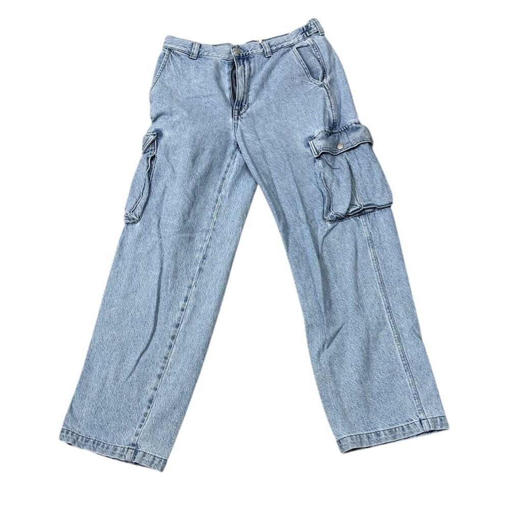 Madewell Low-Slung Straight Cargo Jeans in Coleman Wash Women's Size 27